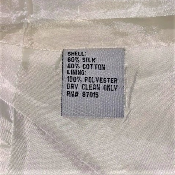 SHARAGANO Shiny Cream Formal Blazer - NWOT - Picture 4 of 5